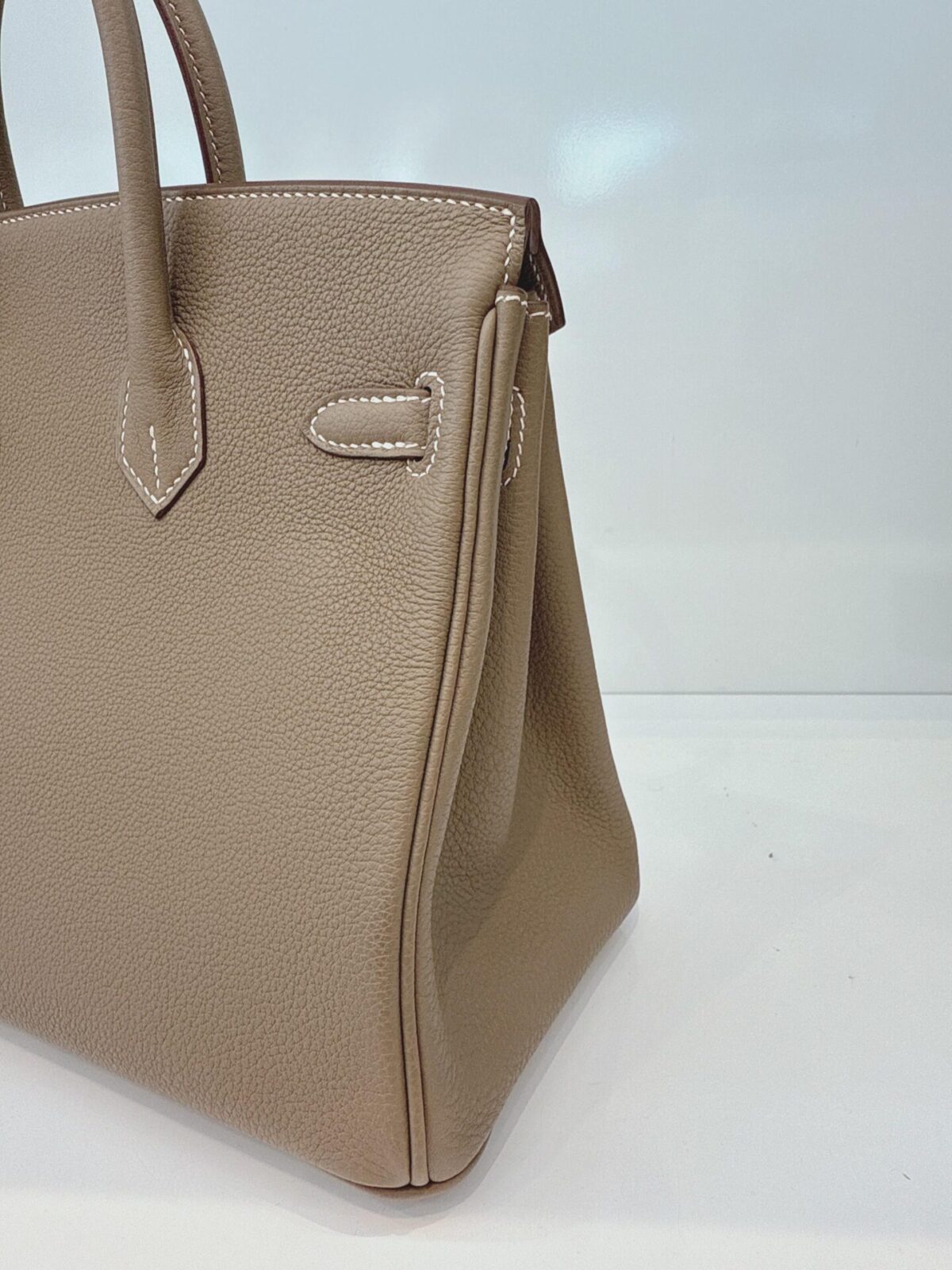 ETOUPE BIRKIN 25 RETOURNE TOGO LEATHER GOLD HARDWARE