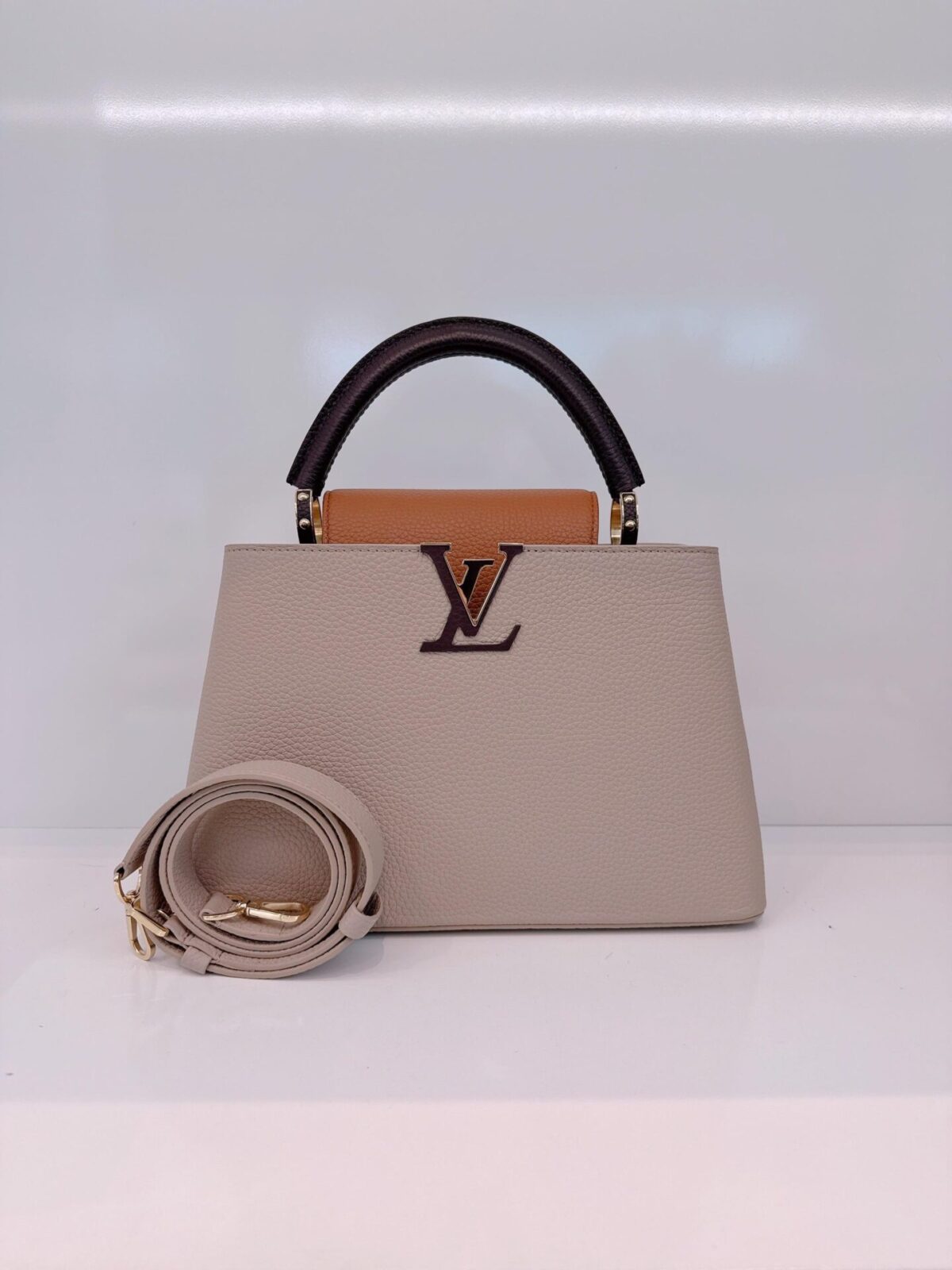 TRICOLOR TAURILLON LEATHER CAPUCINES MM BAG