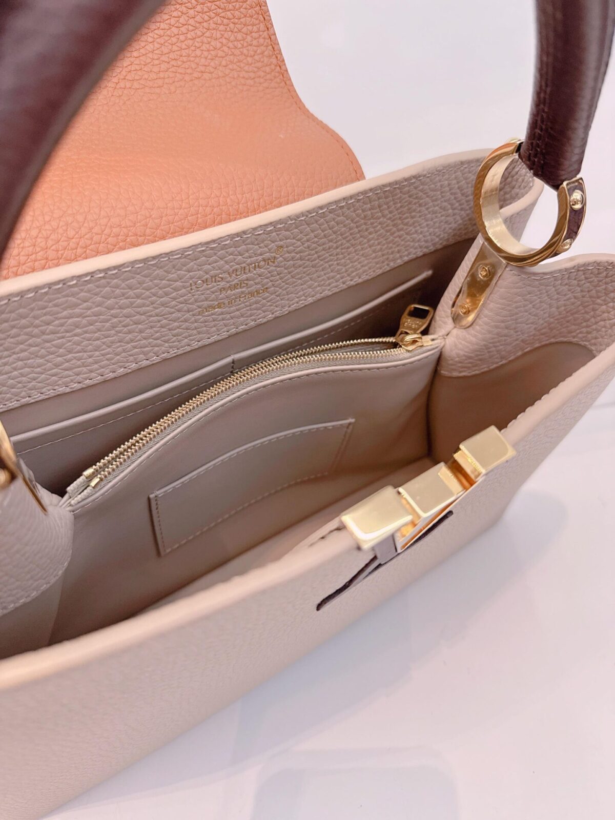 TRICOLOR TAURILLON LEATHER CAPUCINES MM BAG