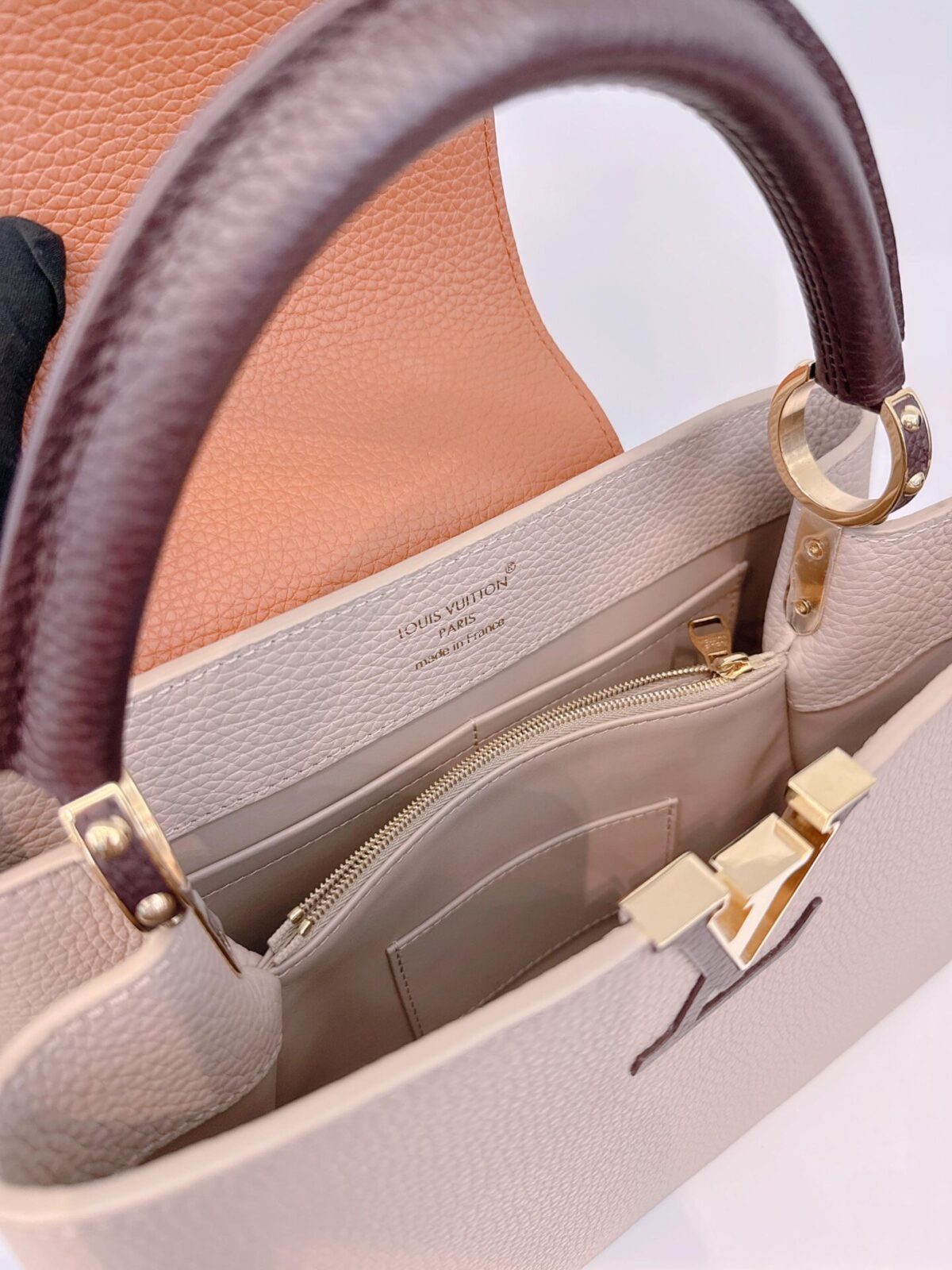 TRICOLOR TAURILLON LEATHER CAPUCINES MM BAG