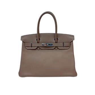 ETOUPE TADELAKT LEATHER BIRKIN 30 PALLADIUM HARDWARE
