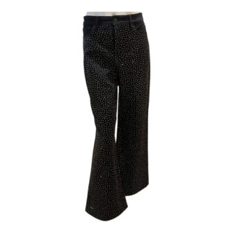 BLACK STUDDED CRYSTAL PANTS 2