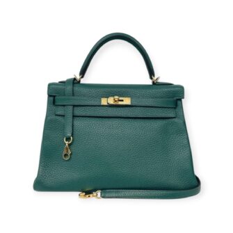 MALACHITE KELLY 32 RETOURNE TOGO LEATHER GOLD HARDWARE