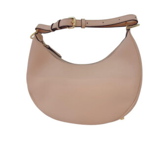 PEACH LEATHER SMALL FENDIGRAPHY HOBO BAG