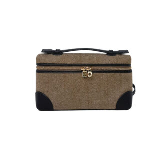 BISCUIT BLACK HEMP SILK L19 EXTRA POCKET POUCH MOONCAKE