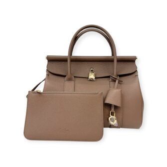 GRAINED CALFSKIN FOSSIL LEATHER LOOM L 25 BAG