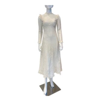 WHITE BRIGHTON PANELLED LACE DRESS 40